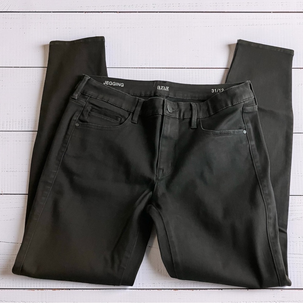 ANA A New Approach Jegging Jeans Black Zipper Fly Women’s Size 31/12 Excellent